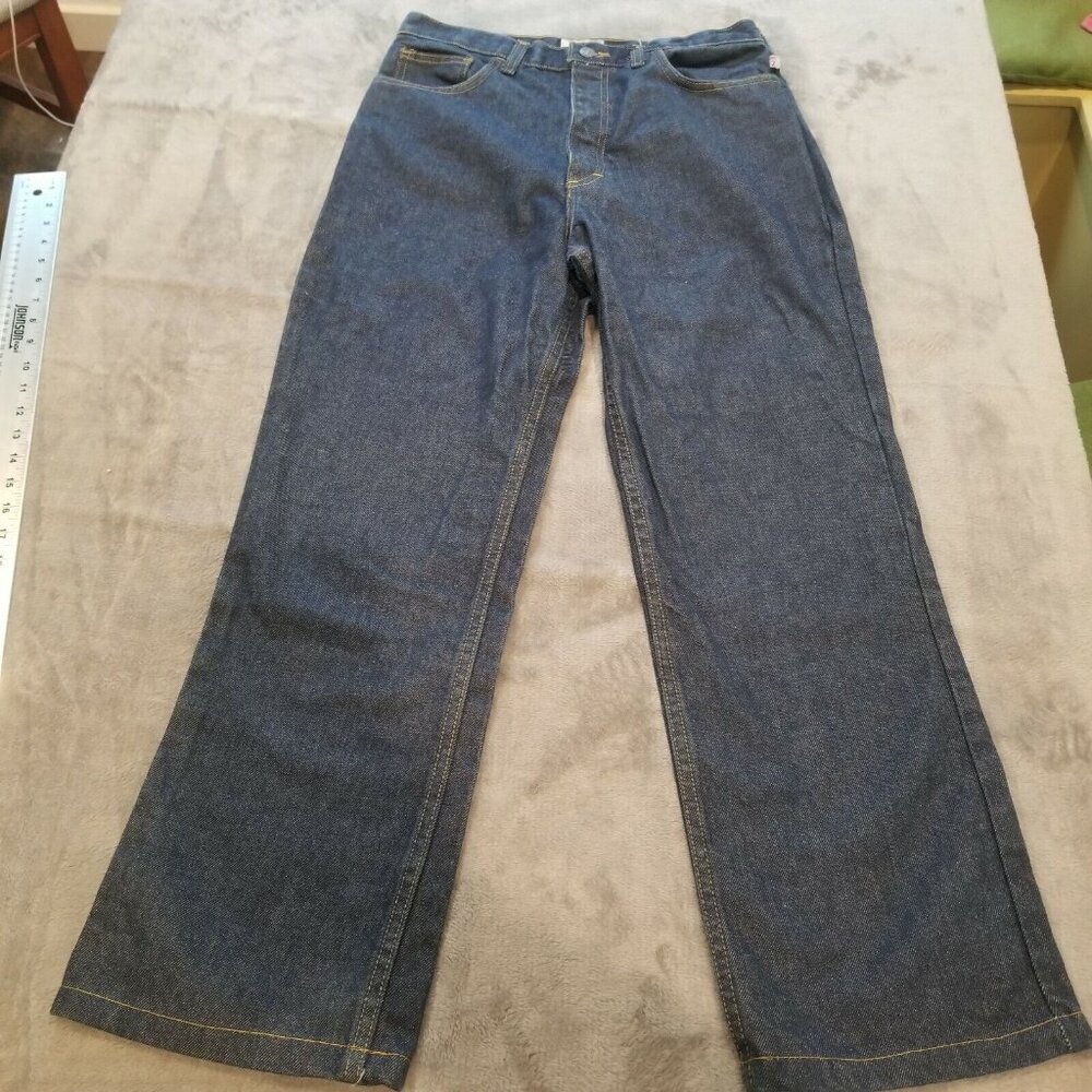 Tyndale Women's Size 12 High Rise Straight Leg Flame Resistant Jeans Blue USA